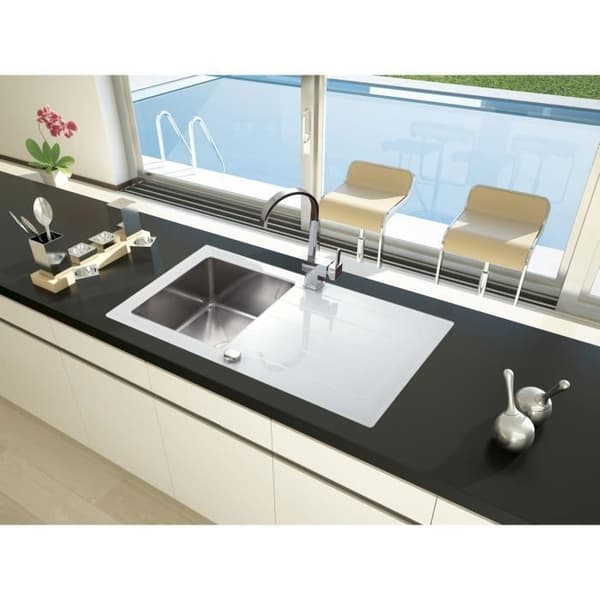 Respekta inbyggd glasvask - New York modell - 86x50cm - vit