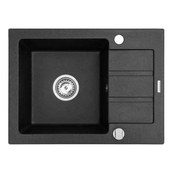 Maidsinks Single skål diskbänk med avlopp Promo 76x44 1B 1D E070053701 - 62x44 1B 1D E070093401 karbon