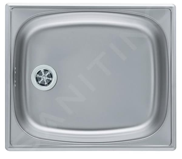 Alveus Basic Diskbänk 380x440 mm, 60 mm avfall, rostfritt stål 1008694