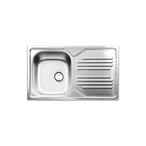 Apell TM861I, toppmonterad diskbänk, rektangulär, rostfritt stål, rostfritt stål, 1 skål, oval