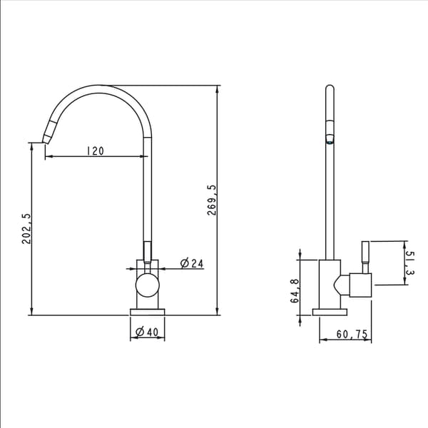 WEZER EKO4F-13 filtrerad vattenkran
