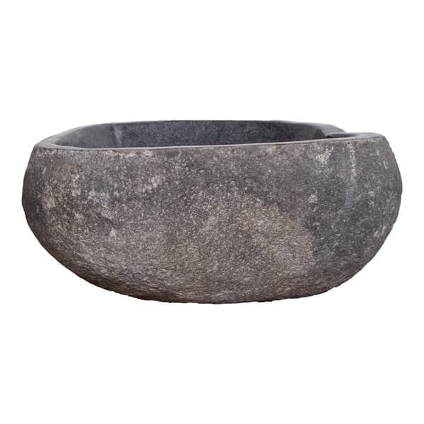 Rootz Riverstone -altaan - luonnonkivimallas - maalaismainen pesuallas - ainutlaatuinen muotoilu - 40x35x15 cm