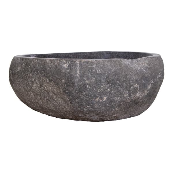 Rootz Riverstone -altaan - luonnonkivimallas - maalaismainen pesuallas - ainutlaatuinen muotoilu - 40x35x15 cm