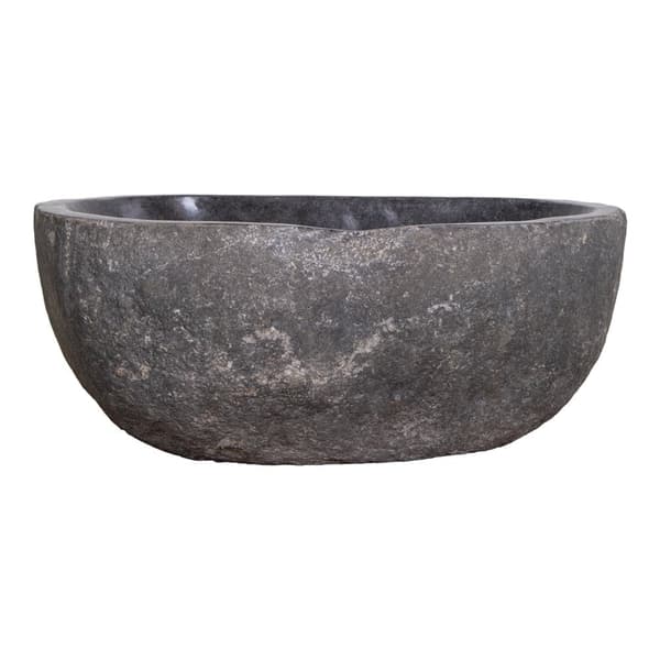 Rootz Riverstone -altaan - luonnonkivimallas - maalaismainen pesuallas - ainutlaatuinen muotoilu - 40x35x15 cm