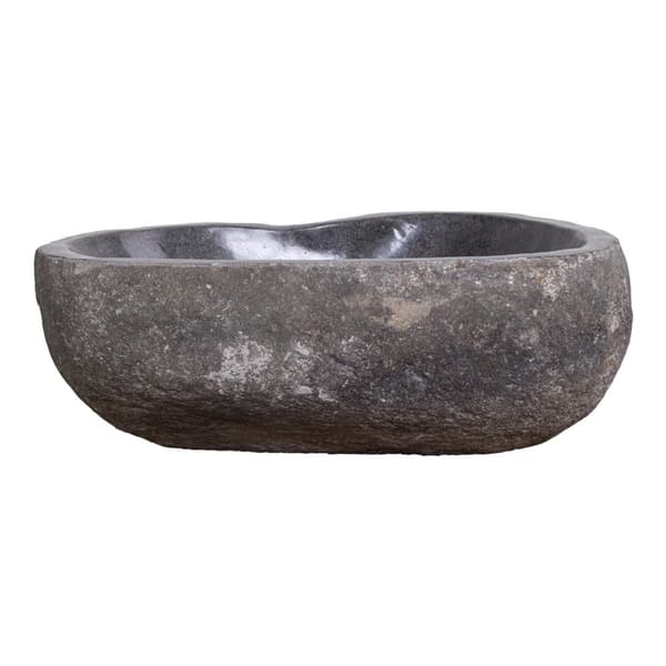 Rootz Riverstone -altaan - luonnonkivimallas - maalaismainen pesuallas - ainutlaatuinen muotoilu - 40x35x15 cm