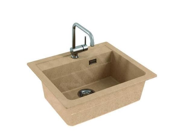 Alveus Atrox Diskho i granit 590x500 mm, med avstängning, beige 1131994