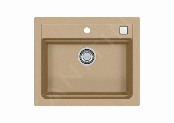 Alveus Atrox Diskho i granit 590x500 mm, med avstängning, beige 1131994