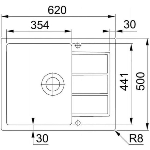 Diskho FRANKE SID 611-62 i Tectonite, Onyx, Modern, Rektangulär