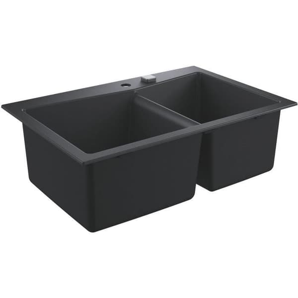GROHE Kompositvask K700 31657AP0 - Inbyggd - 2 skålar - utan avlopp - 83,8x55,9 cm - Granitsvart