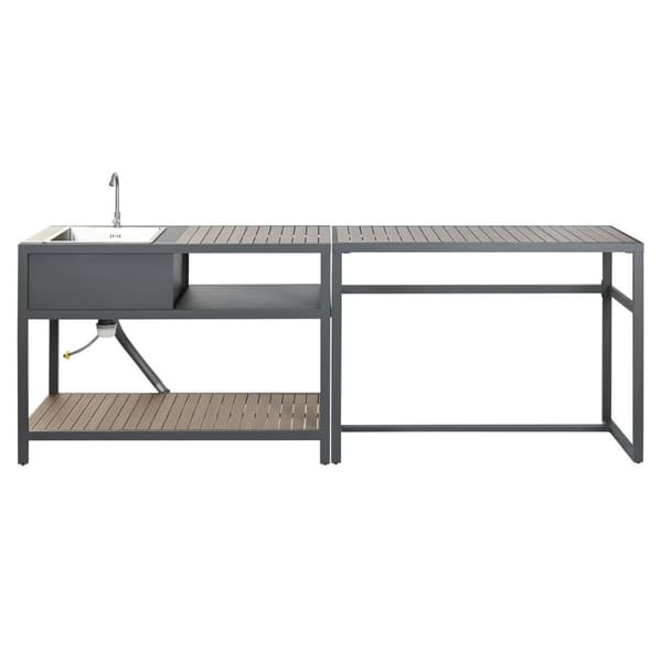 Keittiökalusteet Home ESPRIT Harmaa Luonnollinen 127 x 100 x 90 cm 127 x 100 x 95 cm