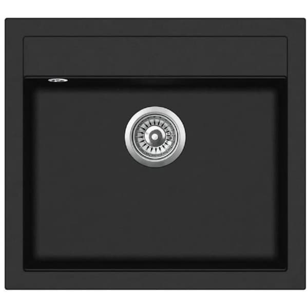 Evier - Gurari - SQQ100 - Granit - Svart metallic - 1 fack - Inbyggd
