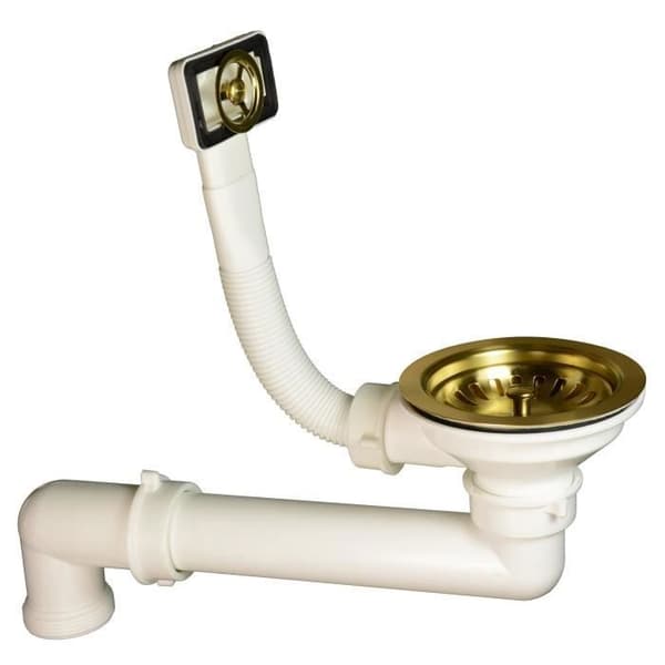 GURARI granit inbyggd diskho, retro design svart / guld, 425x500