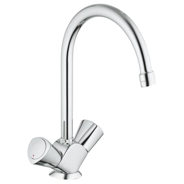COSTA S diskbänksblandare med ett hål - GROHE - hög vridbar pip - metallhandtag - värmeisolering