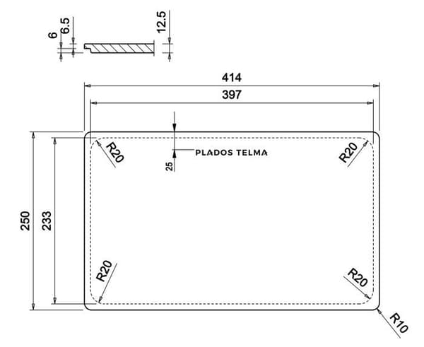 Plados diskbänk - COPHPLON-CEM - Skärbräda, Betong