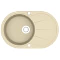 Miniatyrbild 2 av 2: Diskho granit enkel oval beige