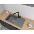 Pikkukuva 2 / 2: STRADOUR EINNA sisäänrakennettu allas, SMC GRAY BETON - 16, 1 allas, mitat 78 * 43,5 cm, manuaalinen pohjaventtiili