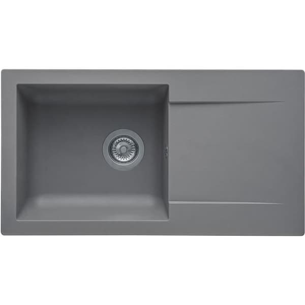 STRADOUR EINNA sisäänrakennettu allas, SMC GRAY BETON - 16, 1 allas, mitat 78 * 43,5 cm, manuaalinen pohjaventtiili