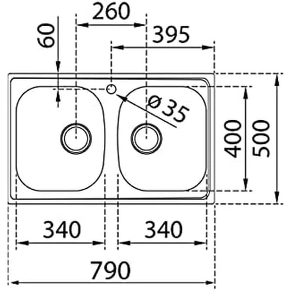 Dobbeltvask Teka STARBRIGHT 80 E-XP 2C