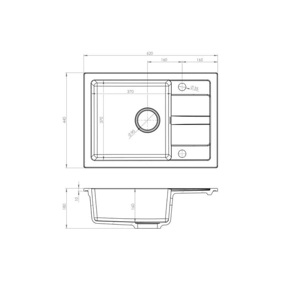 Vask med et rum Maidsinks 070 242 101FB