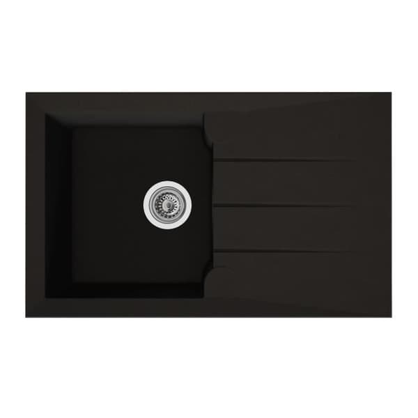 Diskbänk - BMC-harts - Svart - Inbyggd - STRADOUR - Alineo 1C - 81 x 50 cm