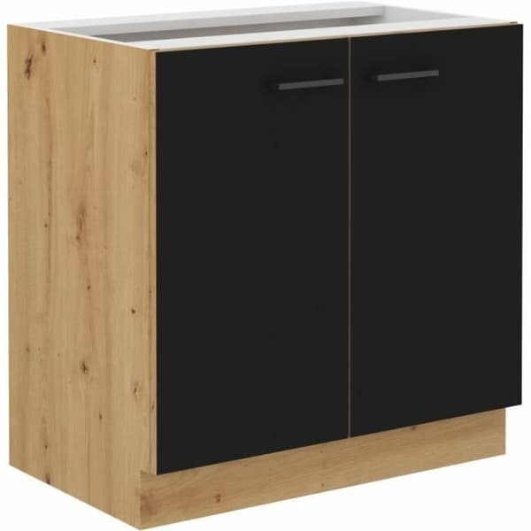 Køkken møbler Sort noir Mat bagpå 80 cm