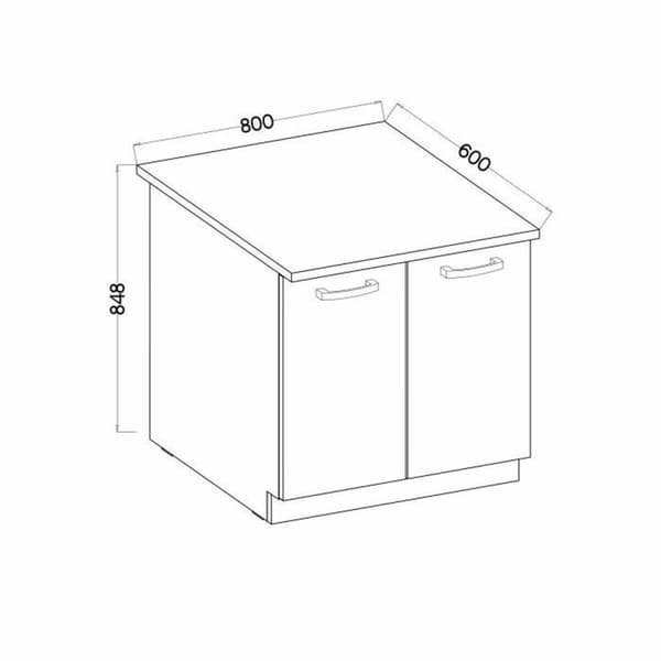 Supplerende møbler PVC Hrast Plastik 80 x 52 x 82 cm