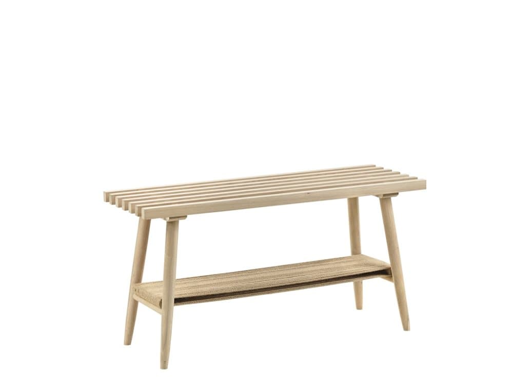 Ebern Bänk 90x30x45 cm White washed