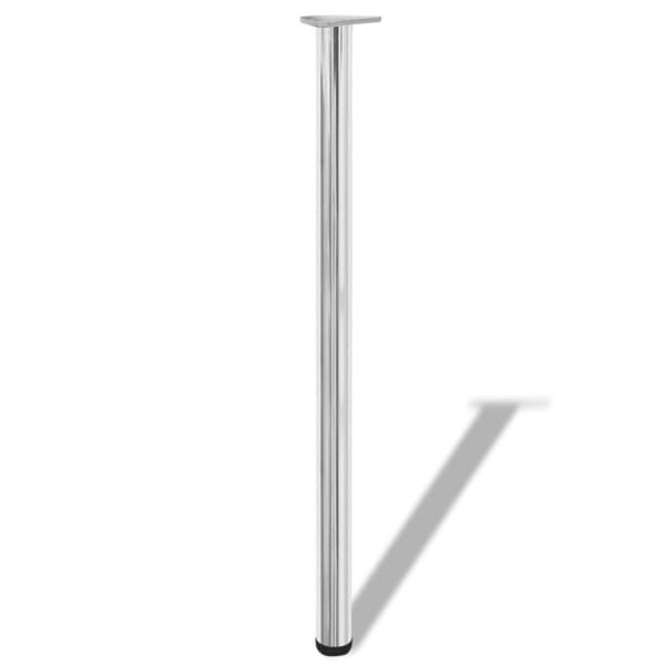 vidaXL 4 Höjdjusterbara bordsben i krom 1100 mm