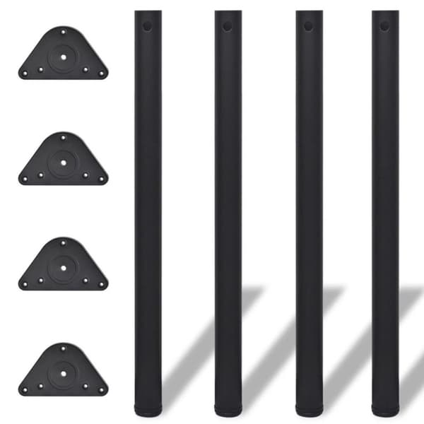 vidaXL 4 Height justerbare Bordben Sort 870 mm