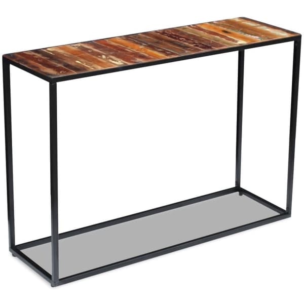 vidaXL aflastningsbord 110x35x76 cm massivt genbrugstræ