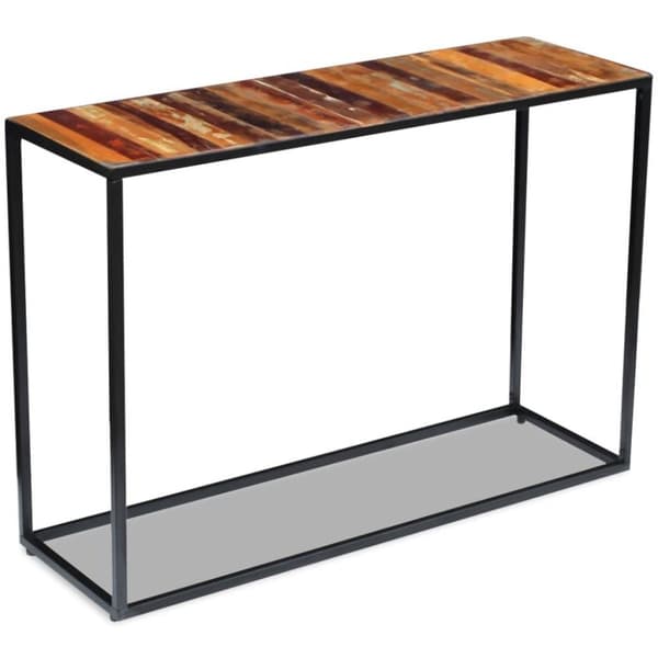 vidaXL aflastningsbord 110x35x76 cm massivt genbrugstræ