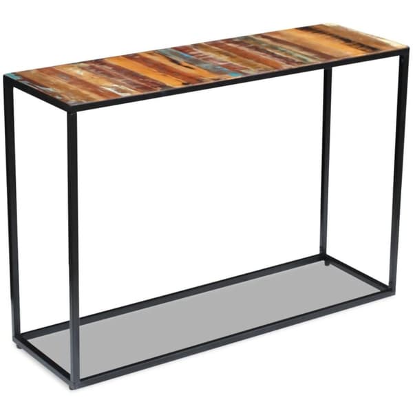 vidaXL aflastningsbord 110x35x76 cm massivt genbrugstræ