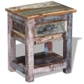 Miniatyrbilde 2 av 9: vidaXL Sidebord med 1 skuff gjenvunnet heltre 43x33x51 cm