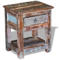 Miniatyrbilde 1 av 9: vidaXL Sidebord med 1 skuff gjenvunnet heltre 43x33x51 cm