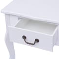 Miniatyrbild 3 av 4: vidaXL Nattduksbord MDF vit