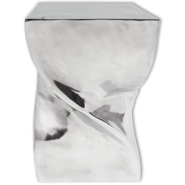 vidaXL Krakk/Sidebord Vridd Form Aluminium Sølv