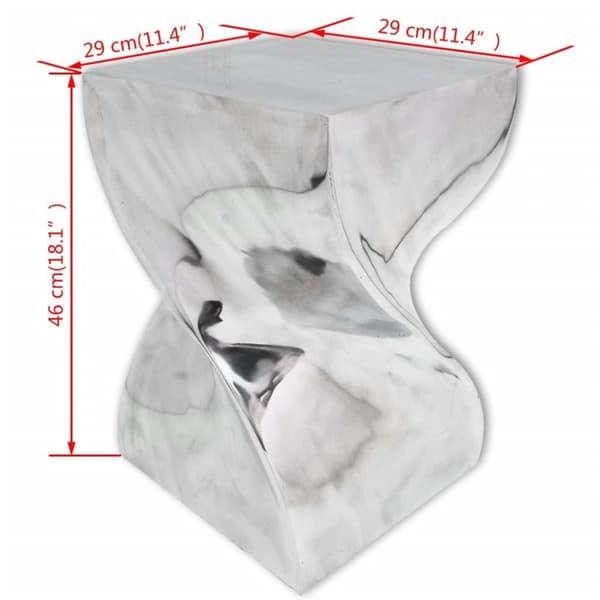 vidaXL Krakk/Sidebord Vridd Form Aluminium Sølv