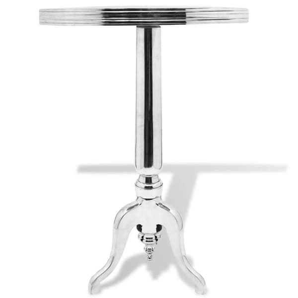 vidaXL rundt sidebord i aluminium sølv