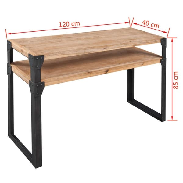 vidaXL konsolbord massivt akacietræ 120x40x85 cm