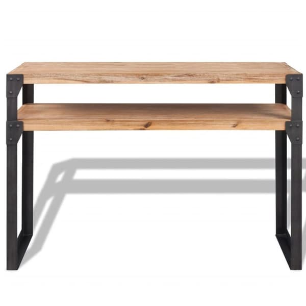 vidaXL konsolbord massivt akacietræ 120x40x85 cm