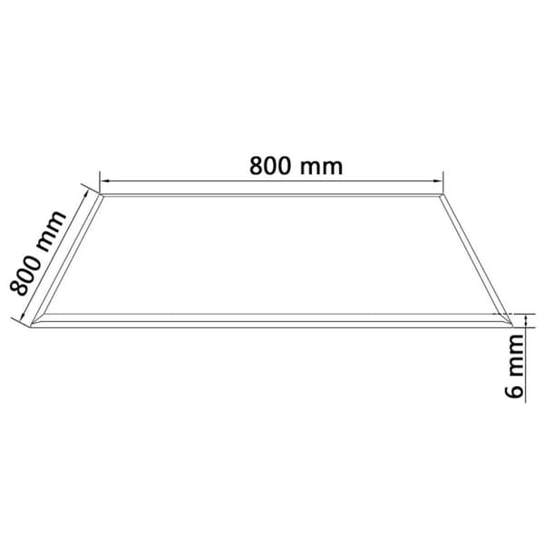 vidaXL bordplade hærdet glas firkant 800 x 800 mm