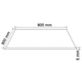 Miniatyrbilde 4 av 4: vidaXL Bordplate herdet glass kvadratisk 800x800 mm