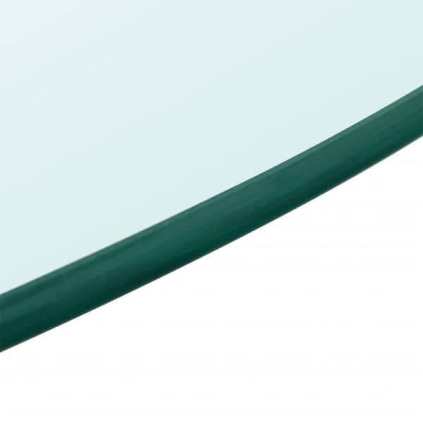 vidaXL Bordsskiva i härdat glas 600 mm rund
