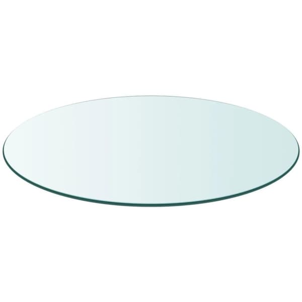 vidaXL Bordsskiva i härdat glas 600 mm rund