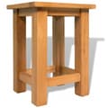 Miniatyrbillede 3 af 5: vidaXL endebord 27x24x37 cm massivt egetræ