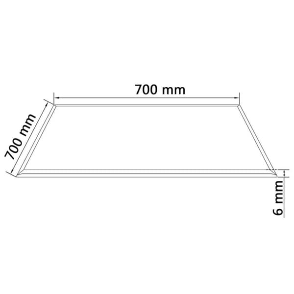 vidaXL Pöytälevy Karkaistu Lasi neliö 700x700 mm