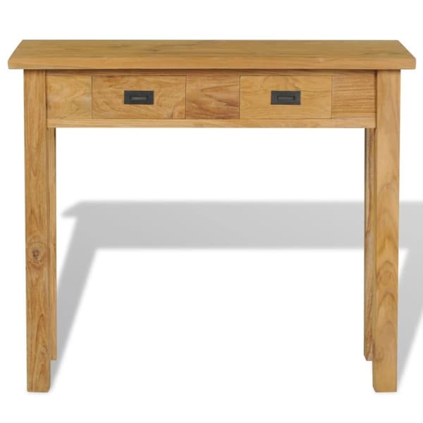 vidaXL Konsolbord i massiv teak 90x30x80 cm