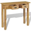 Miniatyrbillede 3 af 8: vidaXL konsolbord 90x30x80 cm massivt teaktræ