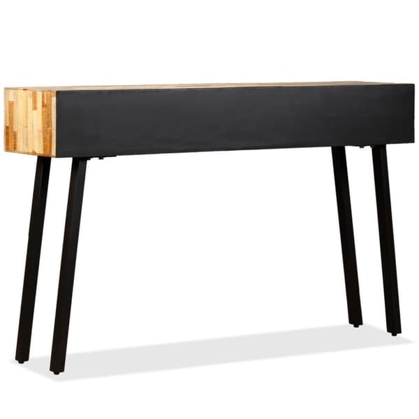 vidaXL aflastningsbord massivt genbrugsteak 120 x 30 x 76 cm