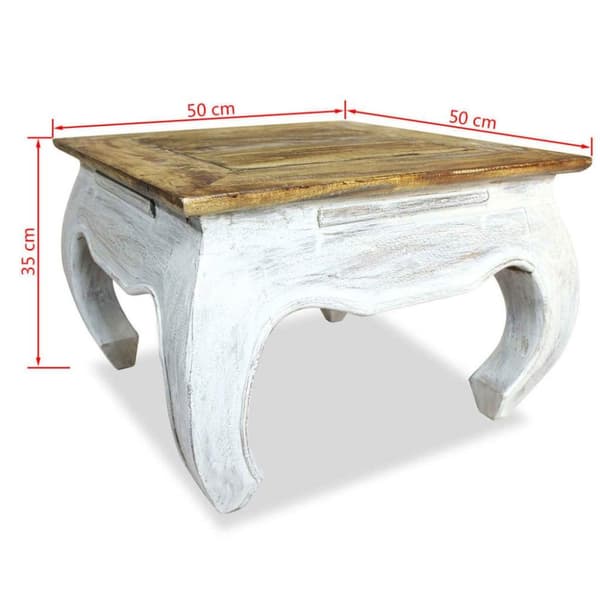 vidaXL sidebord 50x50x35 cm massivt mahognitræ